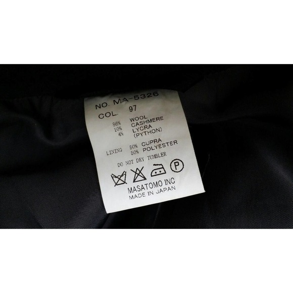 MASATOMO JAPAN Steampunk CASHMERE PYTHON snake Nehru collar jacket coat 3XL - Picture 11 of 11